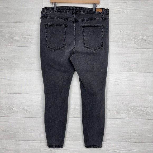 Judy Blue High Waist Skinny Fit Jeans Women 22W Waist 38 Washed Black Stretch - Picture 4 of 14